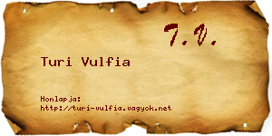 Turi Vulfia névjegykártya